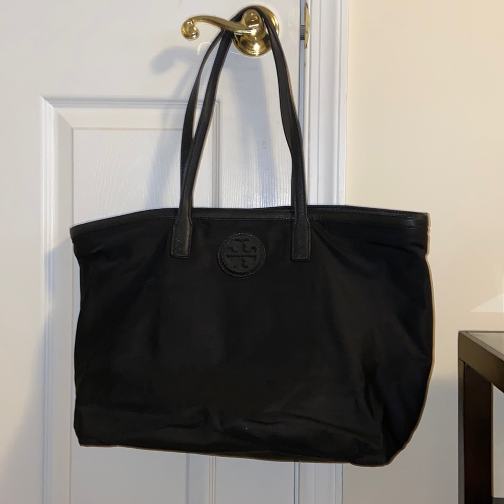 Tory Burch Black Nylon Tote Bag